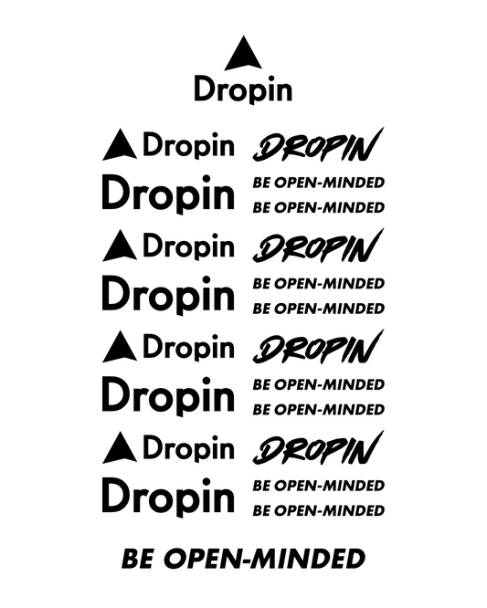 Dropin – Pro Sticker Pack – Black